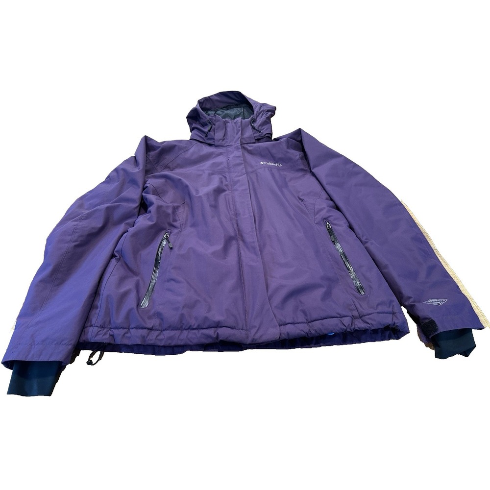 Columbia Womens Slope Edge Hooded Jacket Omni Heat Lining Size L